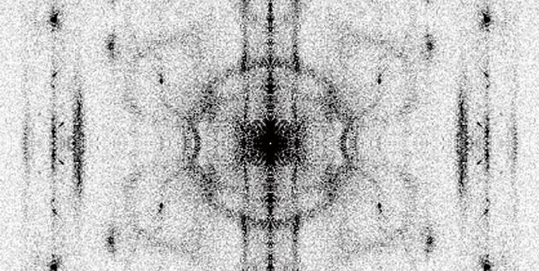 An image showing electrons on the surface of a kagome superconductor